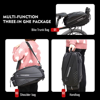 Bicycle 14L Multifunctional Bicycle Rear Seat Bag Waterproof Cycling Bike Rack Trunk Cargo Bag Pannier Bag Handbag Shoulder Bag