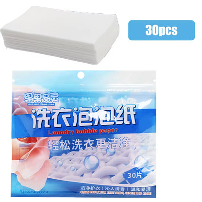 30/60/90/120Pcs Portable Laundry Tablets Cleaning Clothes Laundry Paper Concentrated Washing Powder Detergent Washing Machines